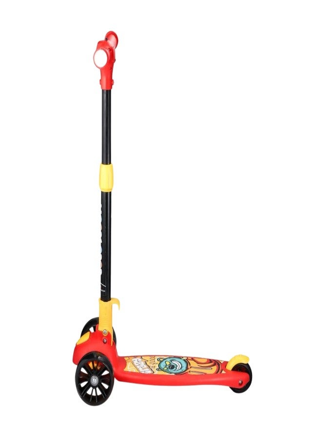 Drumstone (𝗦𝗽𝗲𝗰𝗶𝗮𝗹 𝟭𝟬 𝗬𝗲𝗮𝗿𝘀 𝗪𝗮𝗿𝗿𝗮𝗻𝘁𝘆) Adjustable Kick Scooter for Kids with LED Light-Up Wheels, Foldable Design, Sturdy Metal Frame, BIS & ISI Certified, Safe Outdoor Fun - Image 1